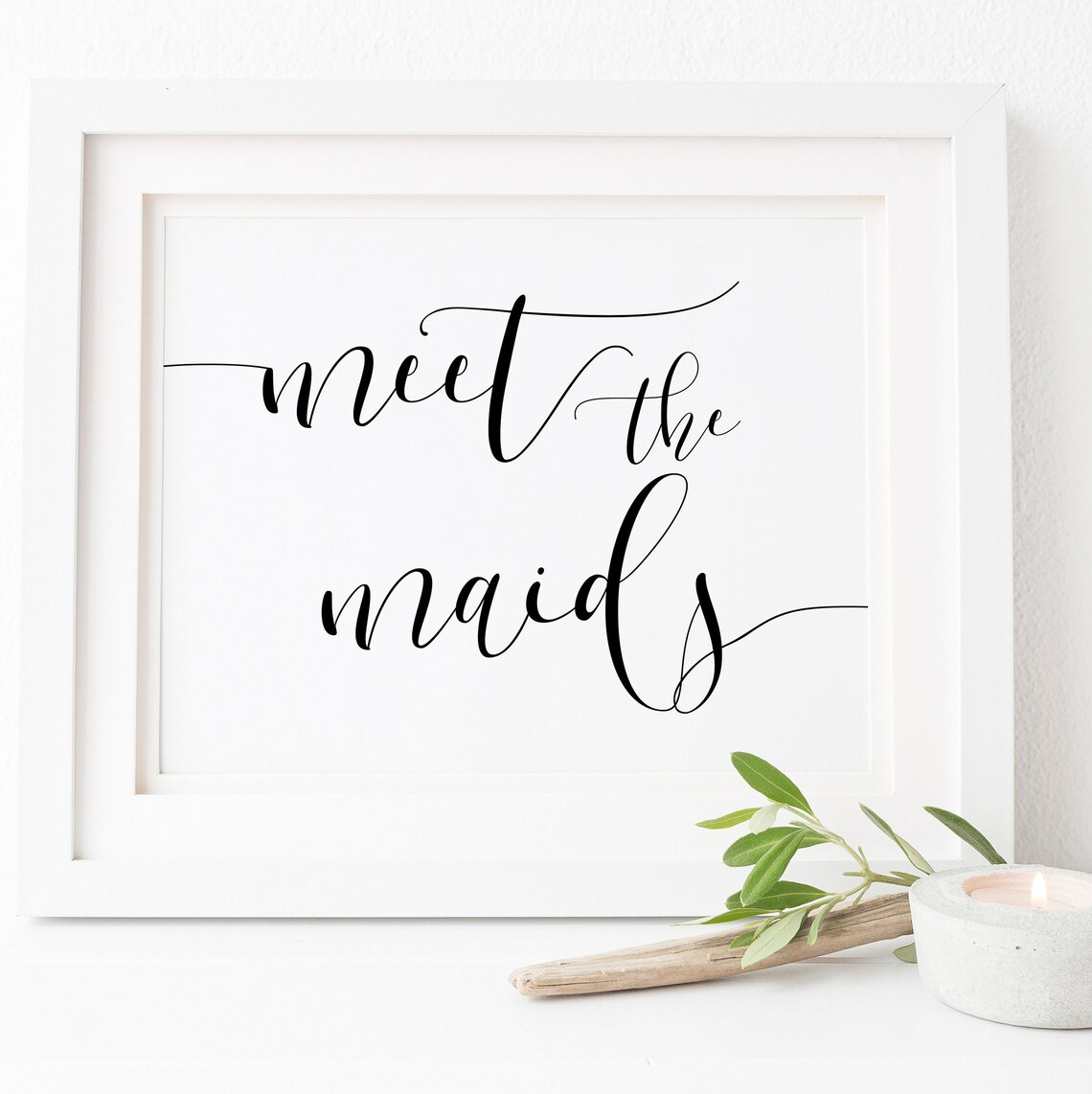 Meet The Maids Bridal Shower Sign Art Print