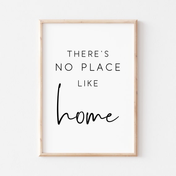 Theres No Place Like Home Mixed Typography Farmhouse Quote Poster
