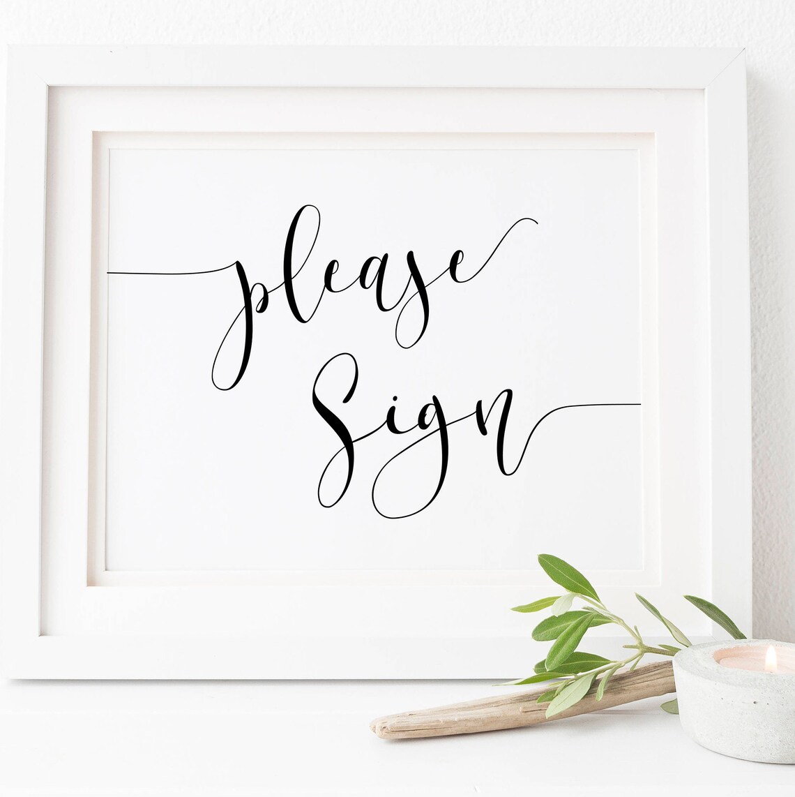 Please Sign Wedding Guest Book Sign Wedding Art Print