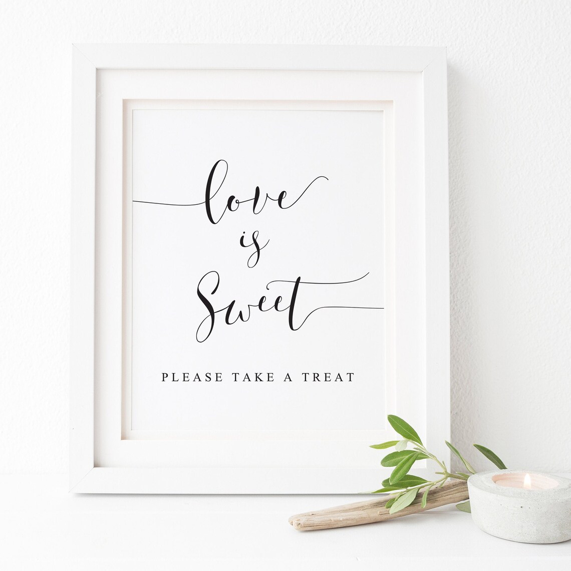 Love Is Sweet Sign, Wedding Candy Bar Art Print