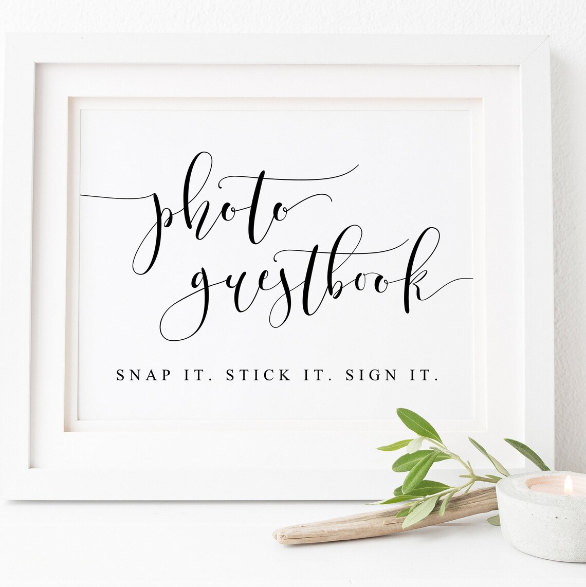 Photo Guestbook Wedding Sign, Reception Print