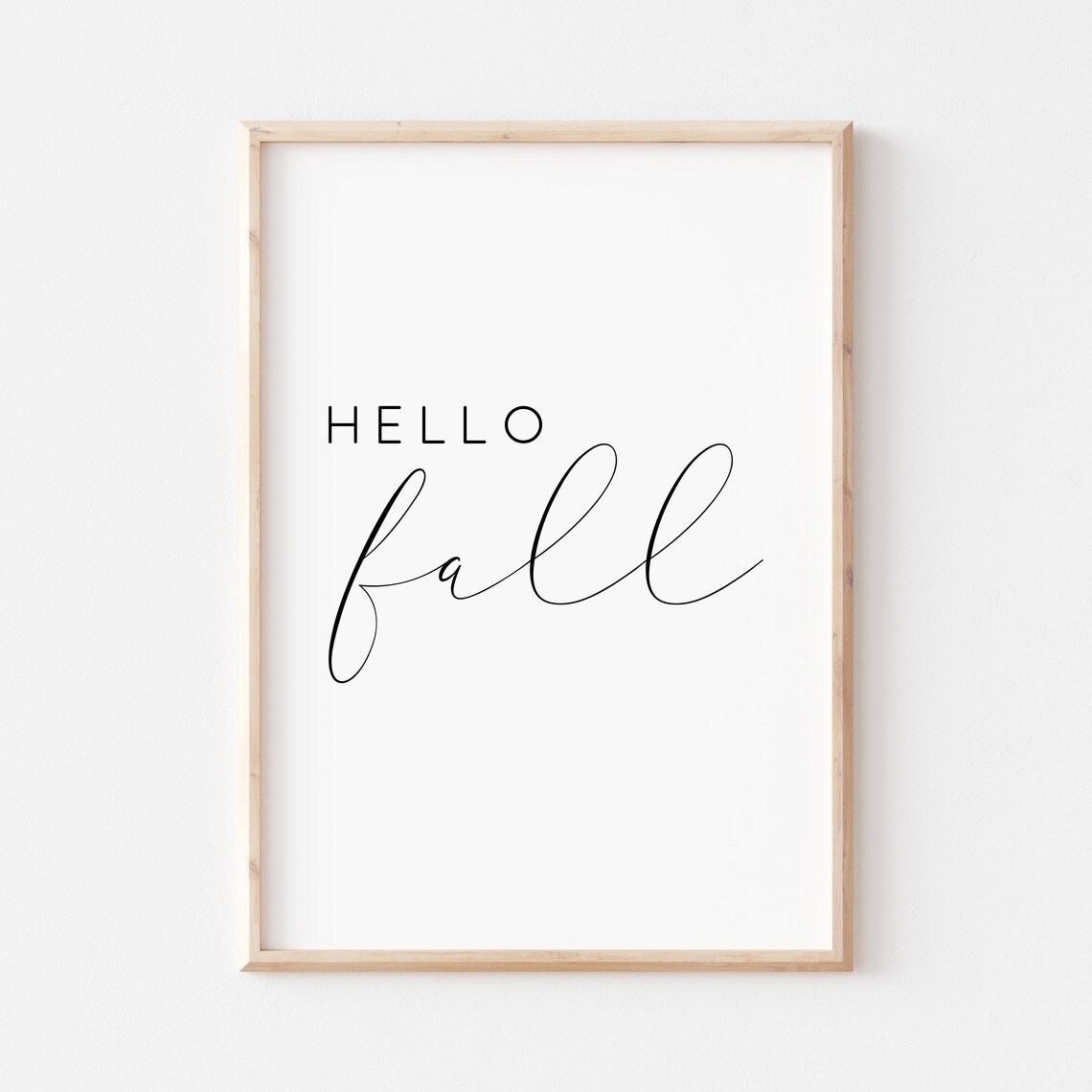 Hello Fall Sign, Autumn Quote Wall Art