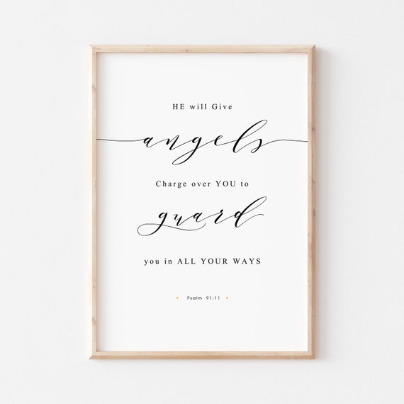 Psalm 91 Bible Verse Wall Art Bible Verse Print Bible Verse Scripture Print Wall Decor Wall Art Bible Quote Printable Sign