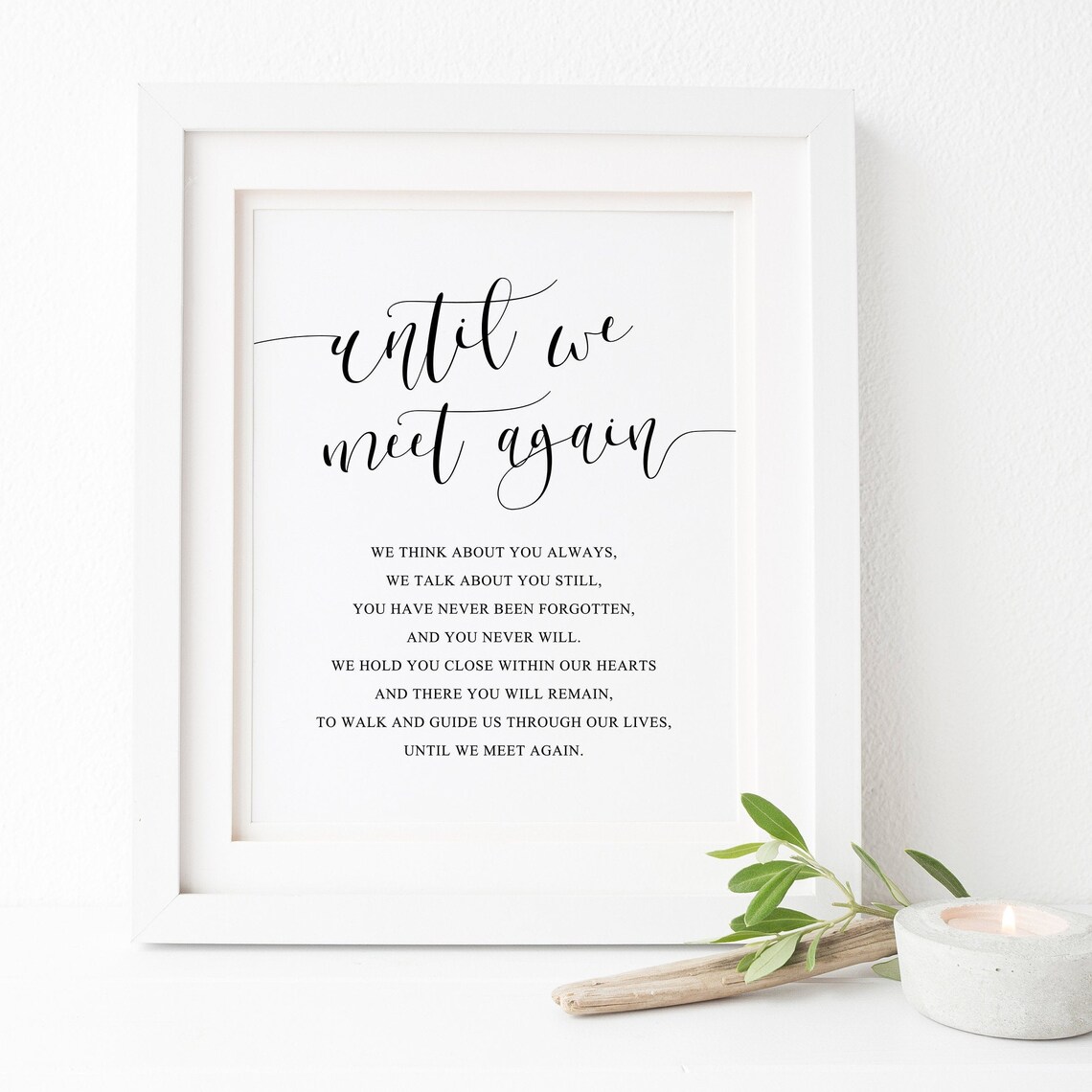Until We Meet Again Memorial Wedding Sign Art Print