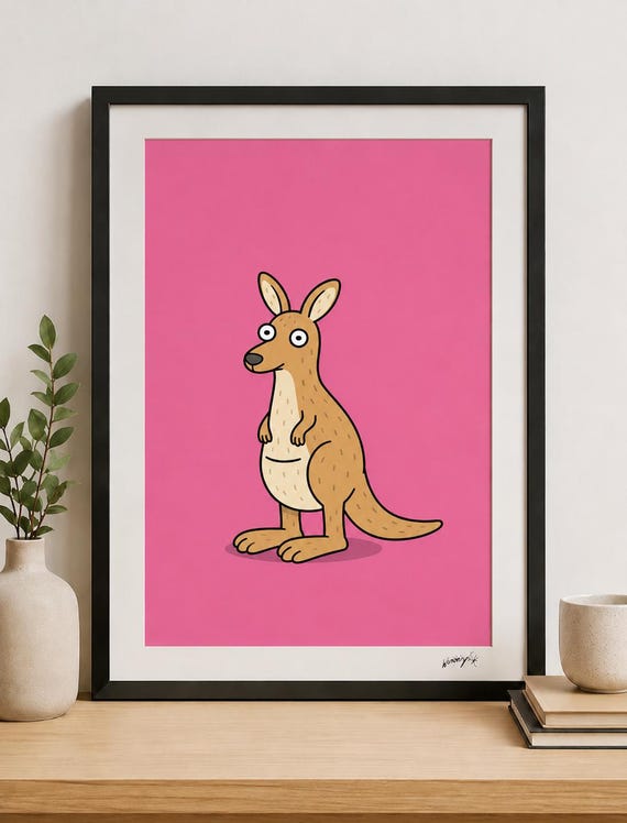 Pouch Potato Poster, Funny Quirky Art Print
