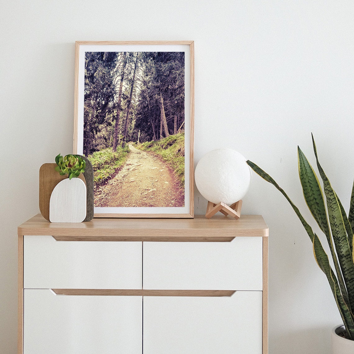 Dreamy Forest Path Print Moody Forest Art Wood Photo Forest Landscape Instant - Image 2