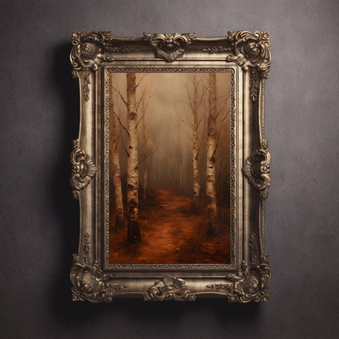 Birch Tree Autumn Forest Art Print, Rustic Fall - Image 2