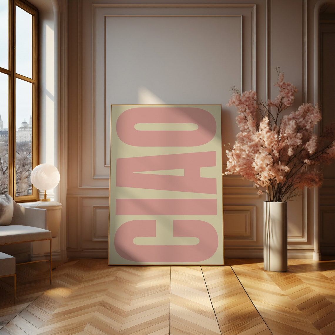 Ciao Poster Italy Art Print, Retro Pastel Decor - Image 2