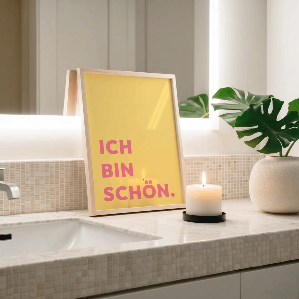 Self Love Poster in German, Typography Art Print - Image 3