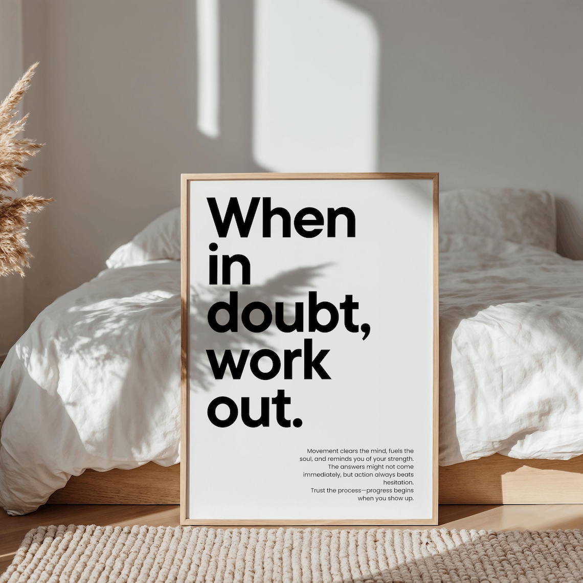 When In Doubt Work Out Art Print, Gym Motivation - Image 4