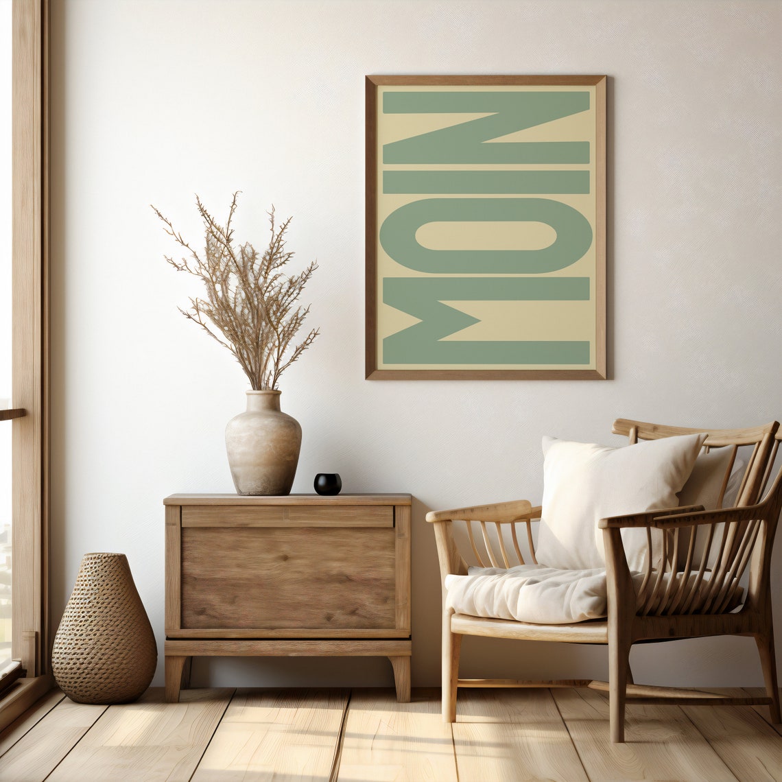 Moin Poster Hamburg Travel Poster, Retro Typography - Image 2