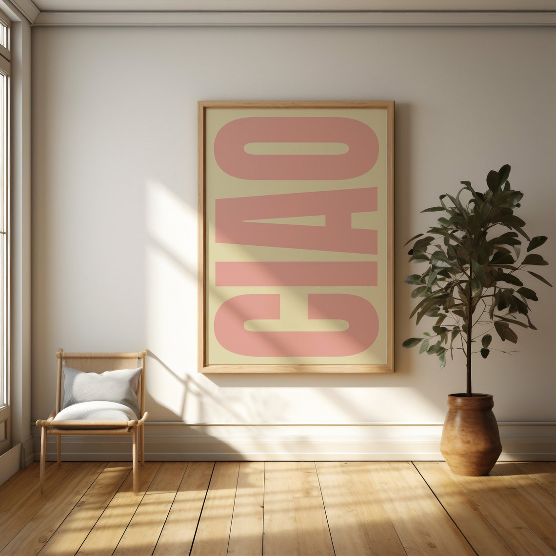 Ciao Poster Italy Art Print, Retro Pastel Decor - Image 3