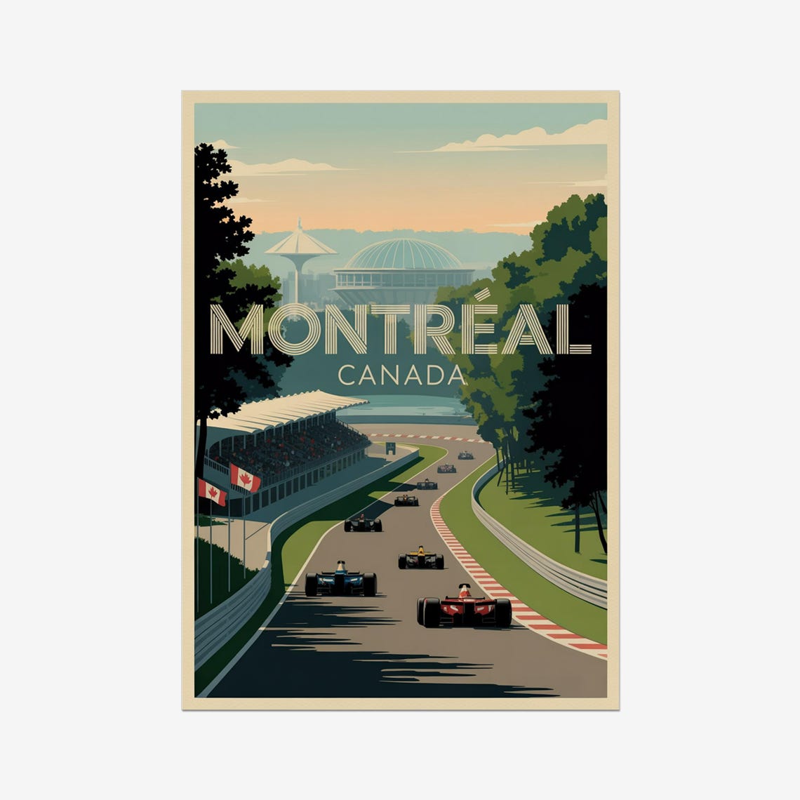 Montreal Canada Formula 1 Grand Prix Island Race Track Poster