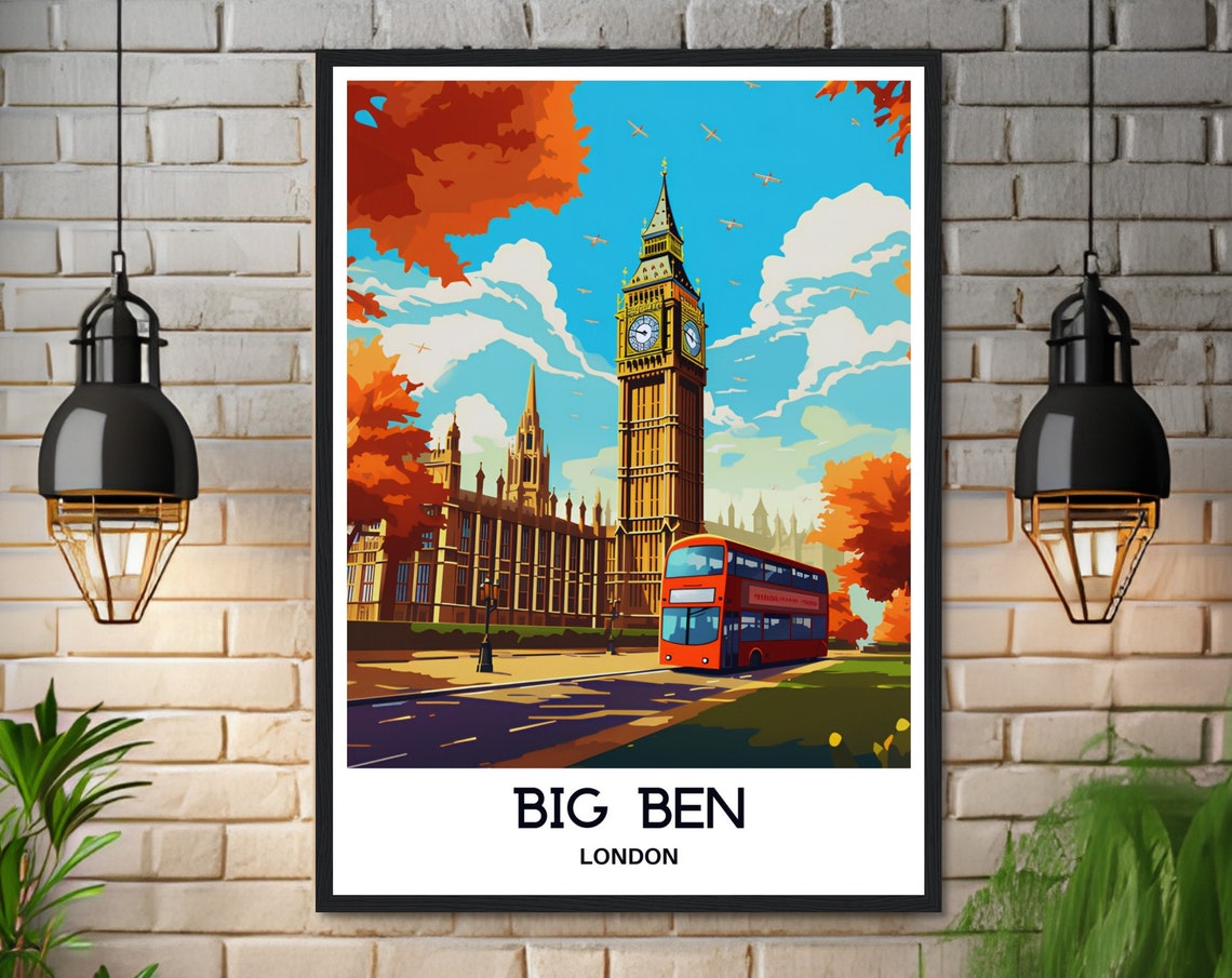Big Ben Print Big Ben Poster London Travel Poster London Travel Print London Travel Gift London Art Gift London Art Print London Lover Gift - Image 3