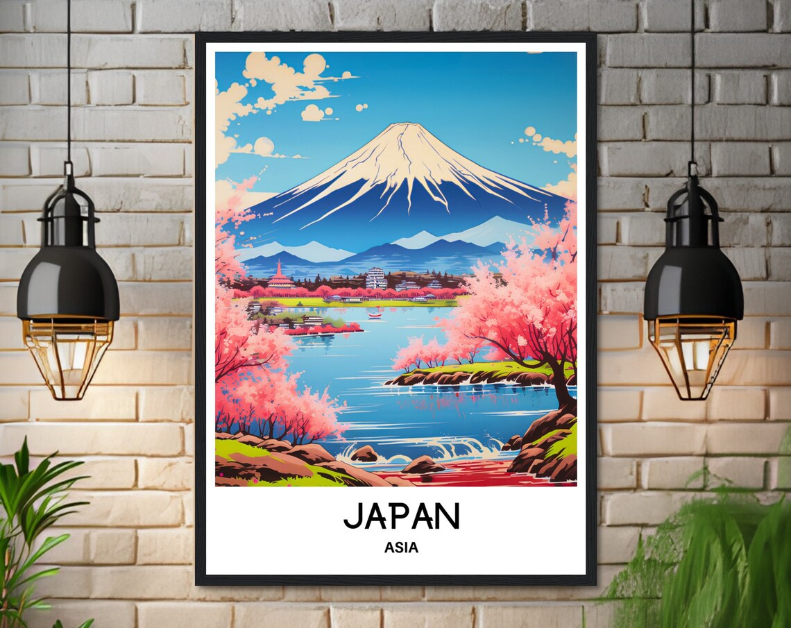 Japan Travel Print Japan Travel Poster Japanese Art Print Japan Lover Gift Wall Hanging Art Home Office Desk Decor Japan Illustration - Image 3