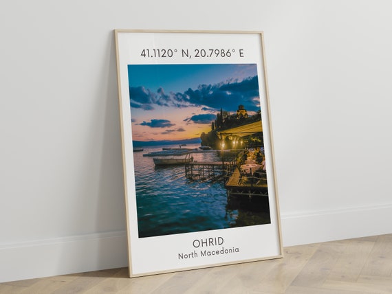 Lake Ohrid, North Macedonia Travel Poster