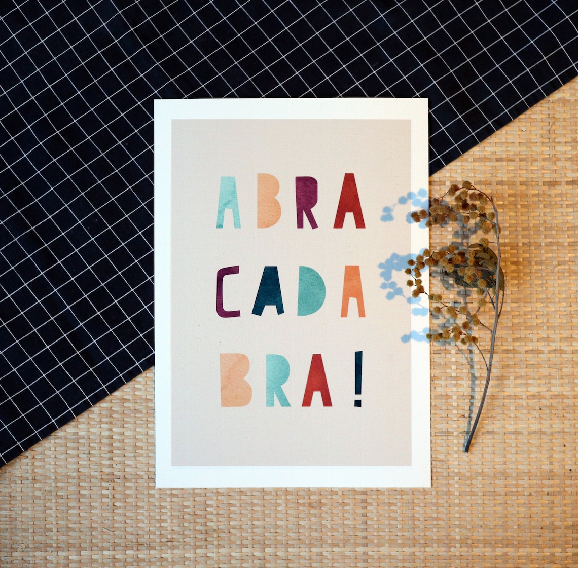 Abracadabra Watercolor Child Illustration Art Print