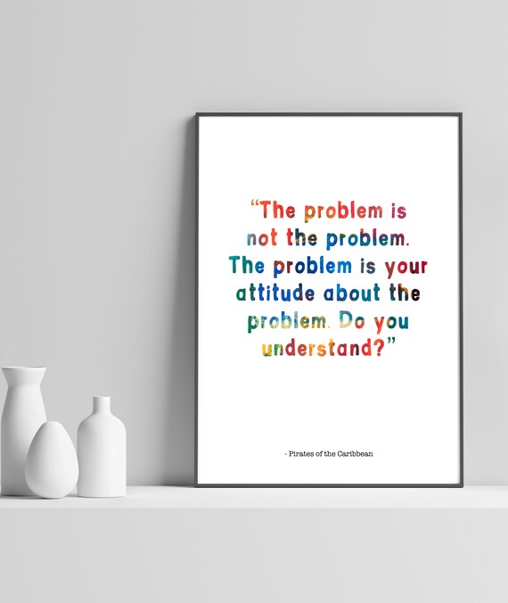 Pirates of the Caribbean Attitude Quote Colorful Typography Wall Poster