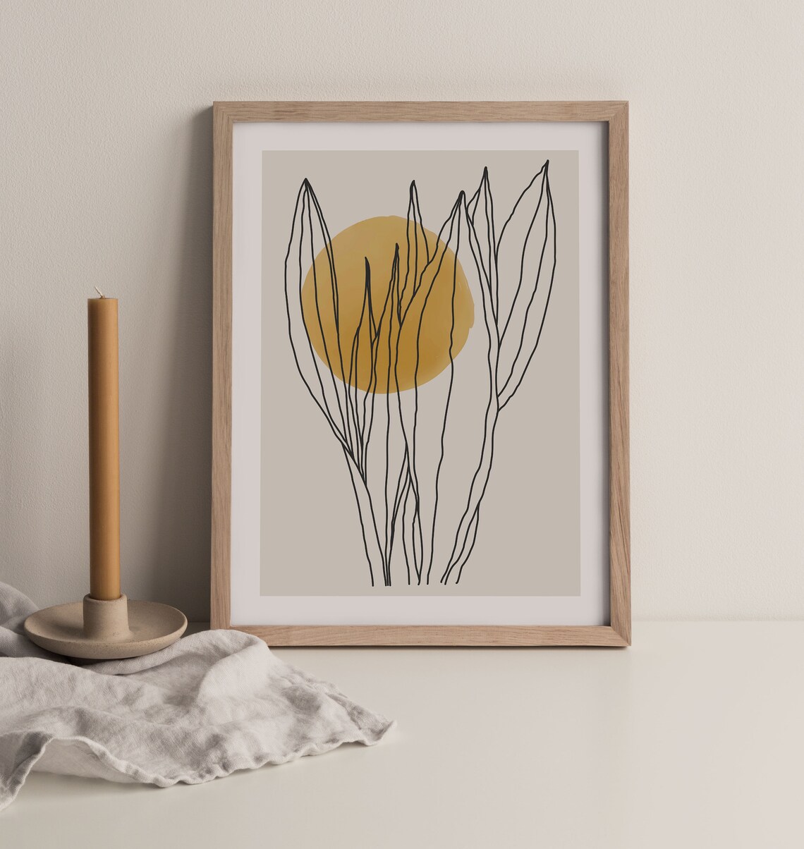 Botanical Wall Art, Contemporary Minimalist Print - Image 2
