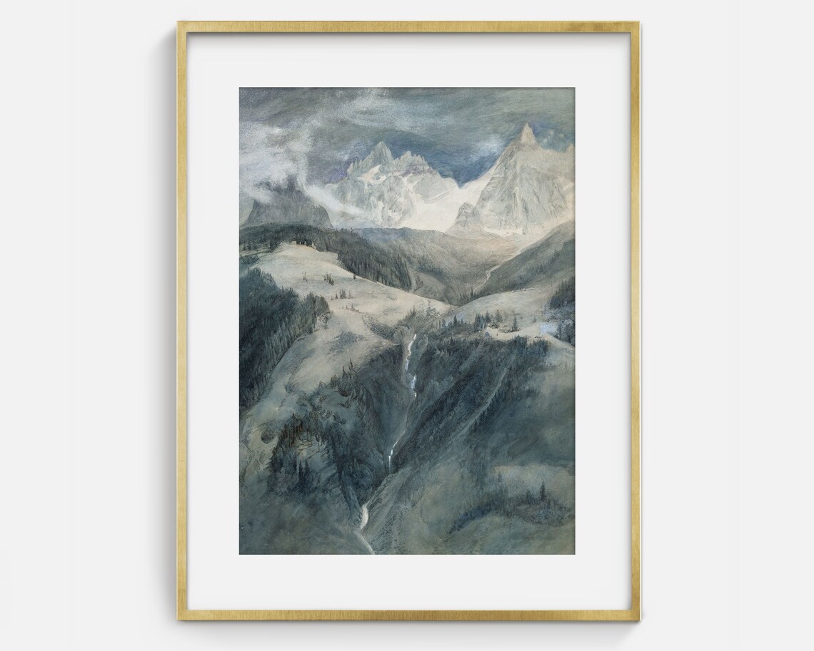 Mountain Landscape - Vintage Art - Image 2