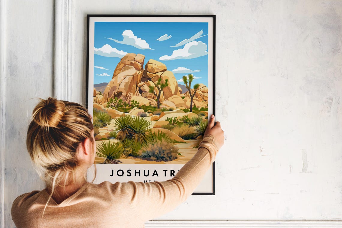 Joshua Tree Desert Boulder Garden Yucca Rocks Mojave Travel Poster - Image 2
