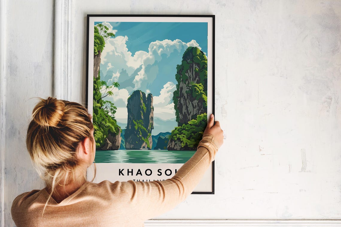 Kao Sok Travel Print Wall Art Kao Sok Kao Sok Print Kao Sok Poster Thailand Gift Art Thailand Travel Art Thailand Gift - Image 2