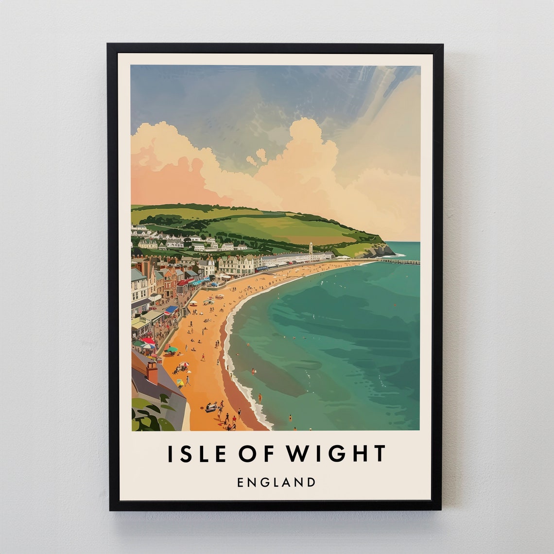 Isle Of Wight Travel Print Wall Art Isle Of Wight Isle Of Wight Print Isle Of Wight Travel Poster Isle Of Wight Gift Art
