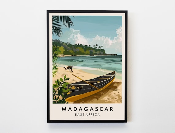 Madagascar Travel Print Wall Art Madagascar Poster Africa Travel Print Travel Lovers Home Decor Wall Art City Travel Poster Gifts