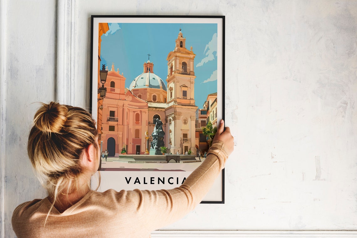 Valencia Travel Print Wall Art Valencia Valencia Print Valencia Travel Poster Valencia Gift Art Valencia Travel Art Travel Gift - Image 2