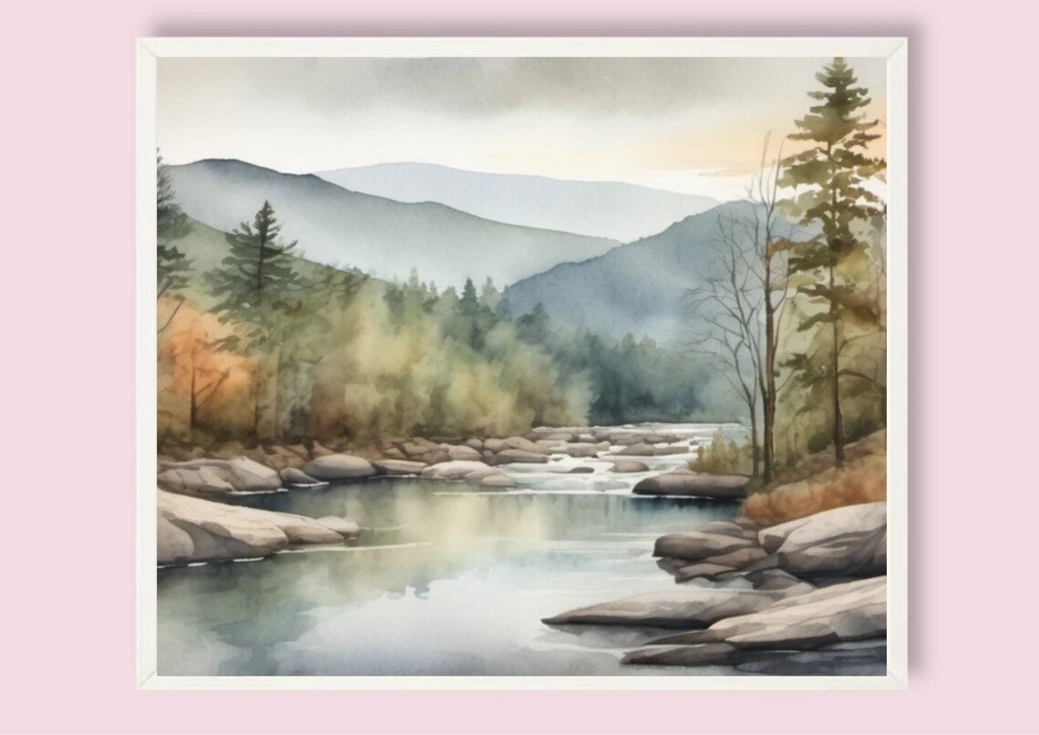 Great Smoky Mountains National Park Watercolor Travel Poster - Image 4