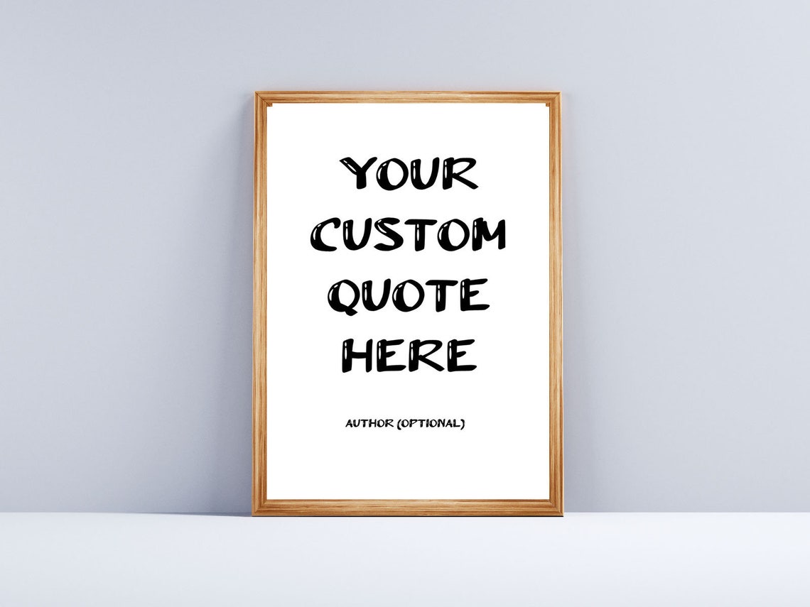 Custom Quote Print Personalised Text Poster Custom Wall Art Your Quote Print Custom Text Print - Image 2