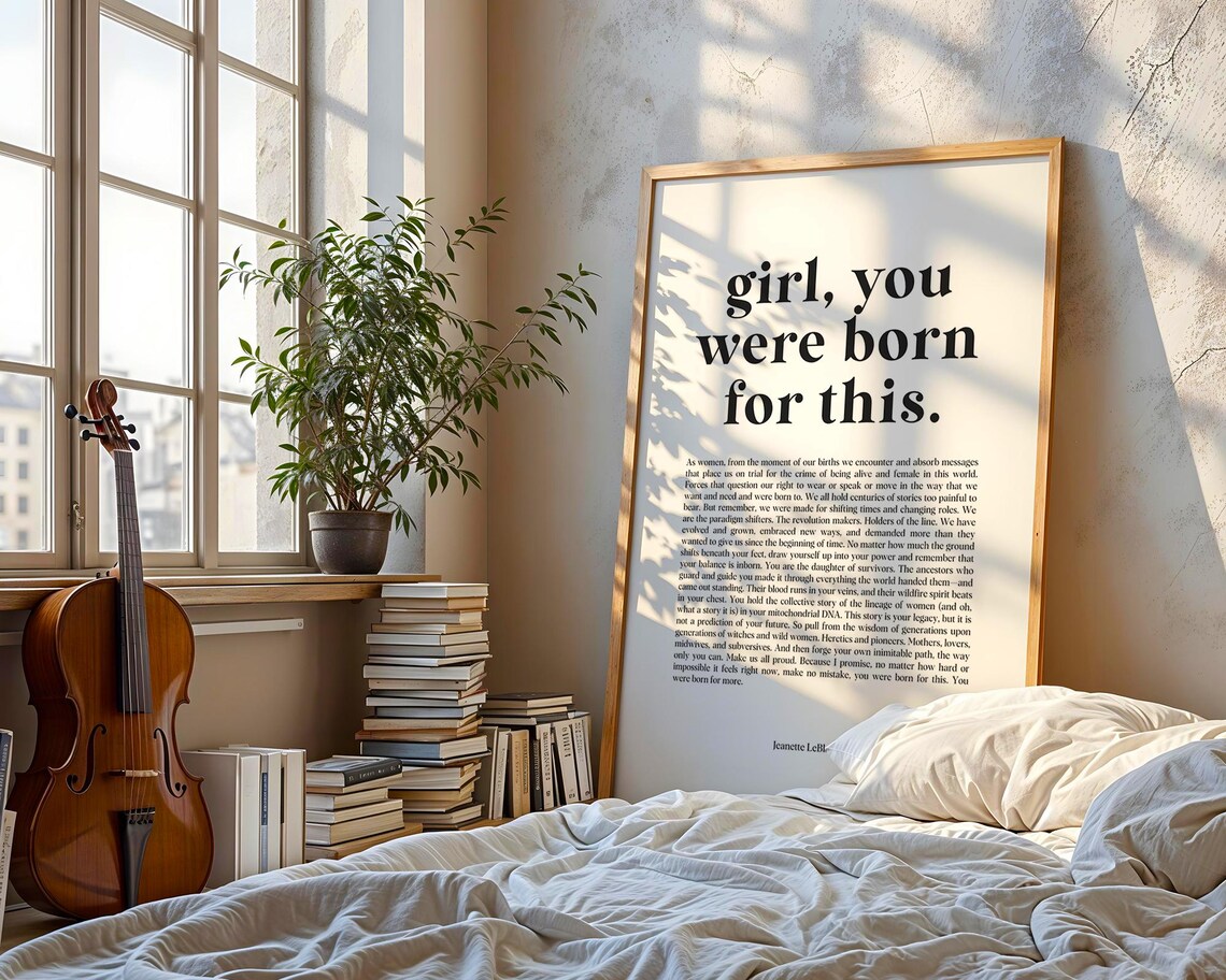 Girl You Were Born For This Jeanette LeBlanc Empowerment Poetry Poster