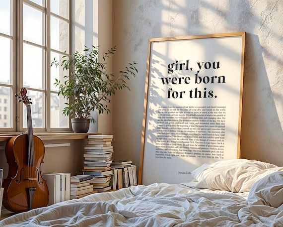 Girl You Were Born For This Jeanette LeBlanc Empowerment Poetry Poster