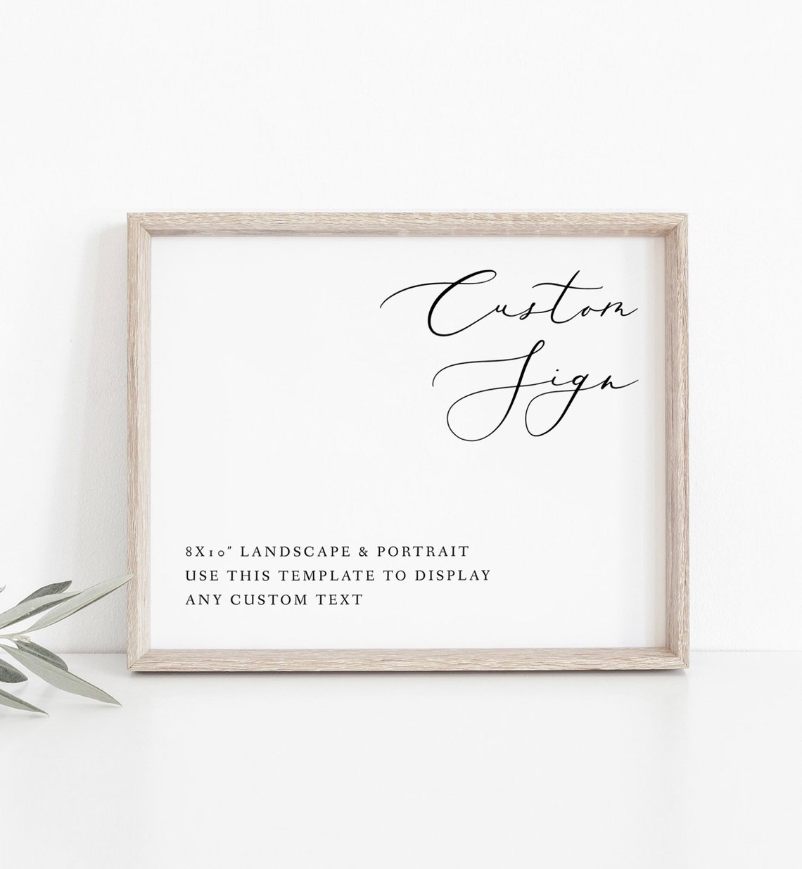 Editable Custom Wedding Sign Template Minimalist Printable Poster