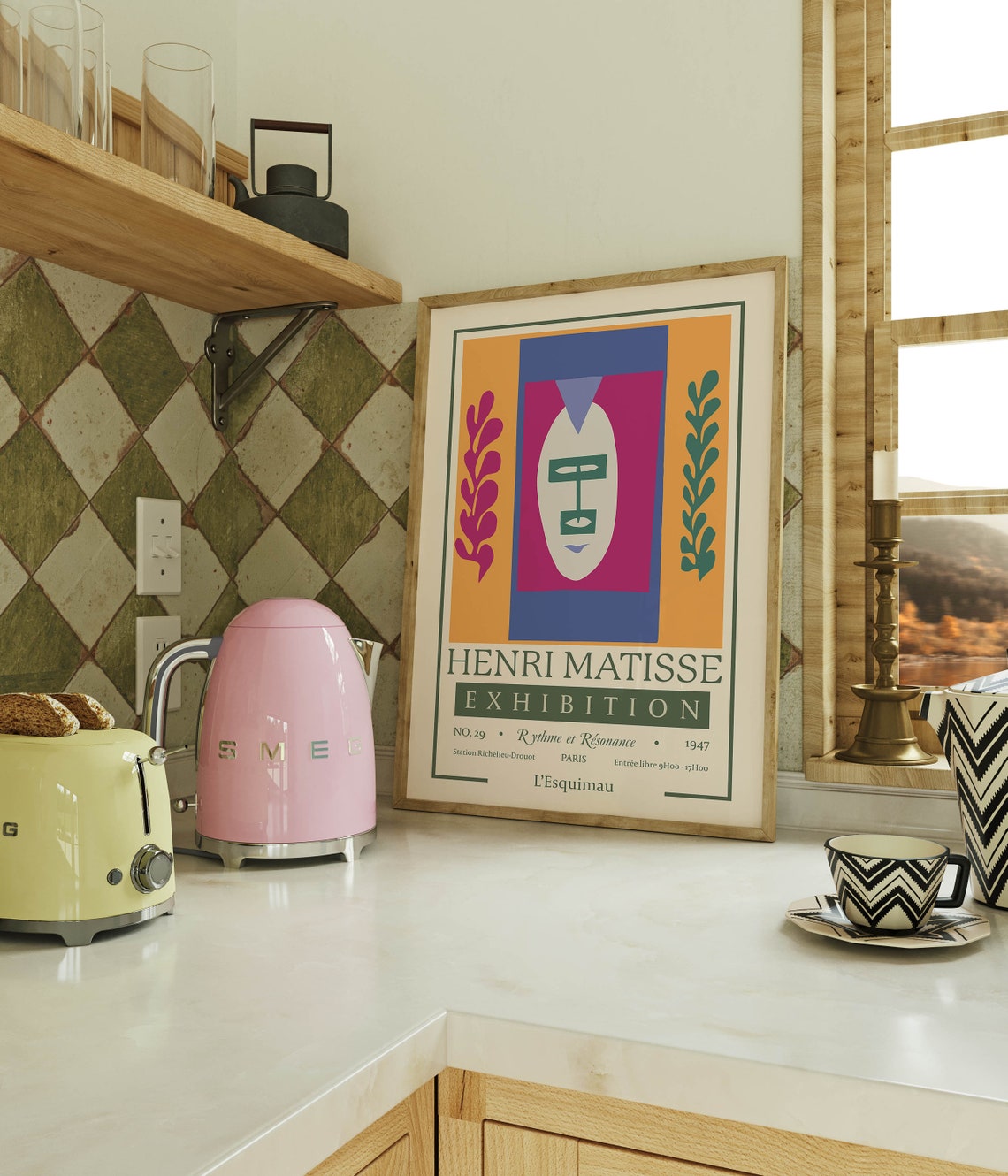Henri Matisse Print Exhibition Poster The Eskimo 1947 Mid Century Modern Wall Art - Image 2