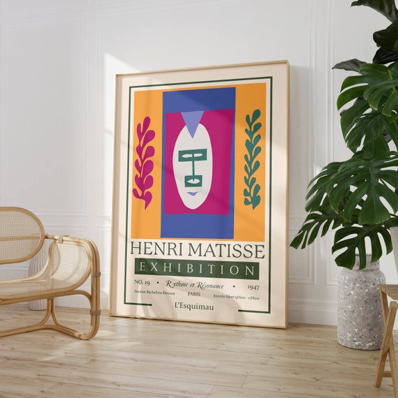Henri Matisse Print Exhibition Poster The Eskimo 1947 Mid Century Modern Wall Art