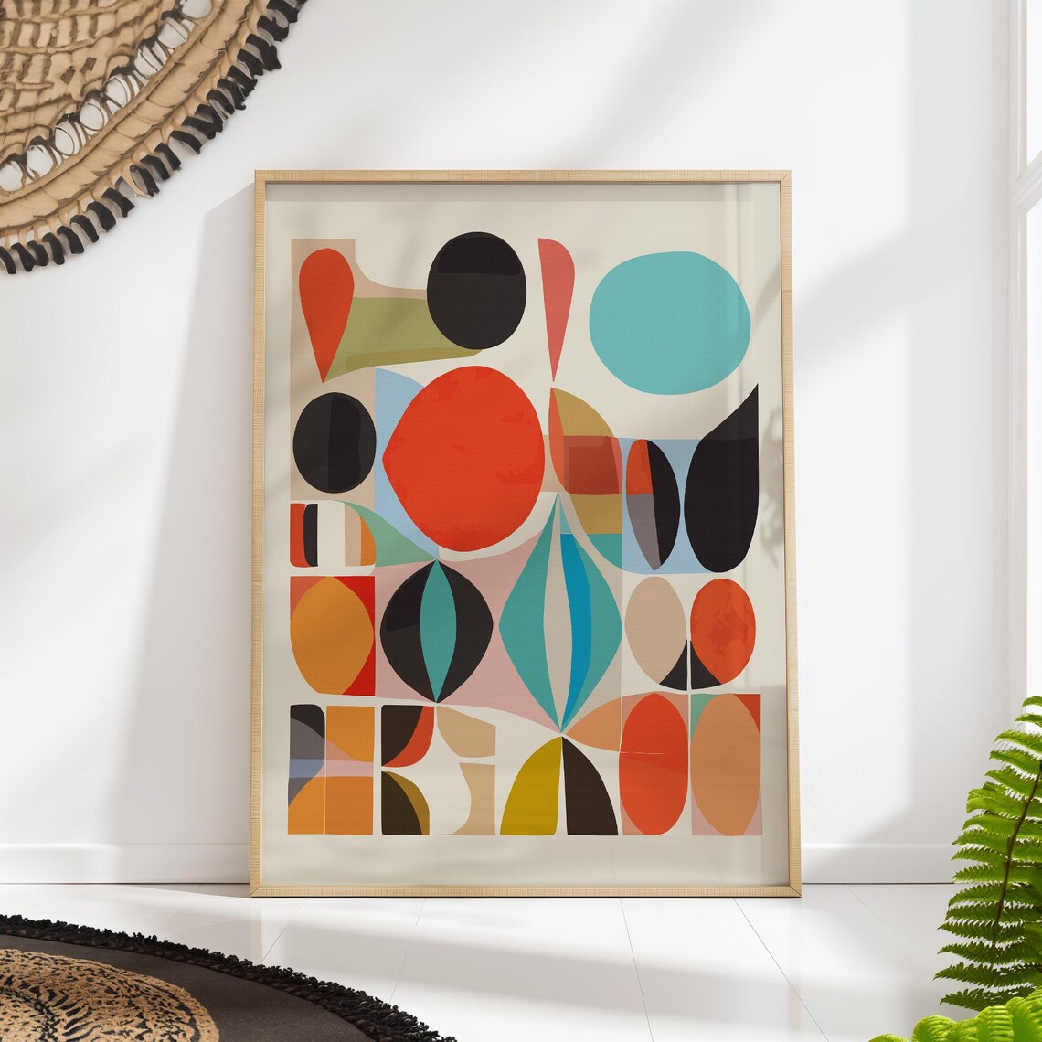 Mid Century Modern Abstract, Gift for Design Lovers
