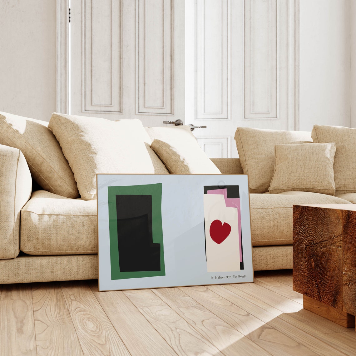 Henri Matisse Print The Heart Mid Century Modern Wall Art Abstract Poster 1952 - Image 3