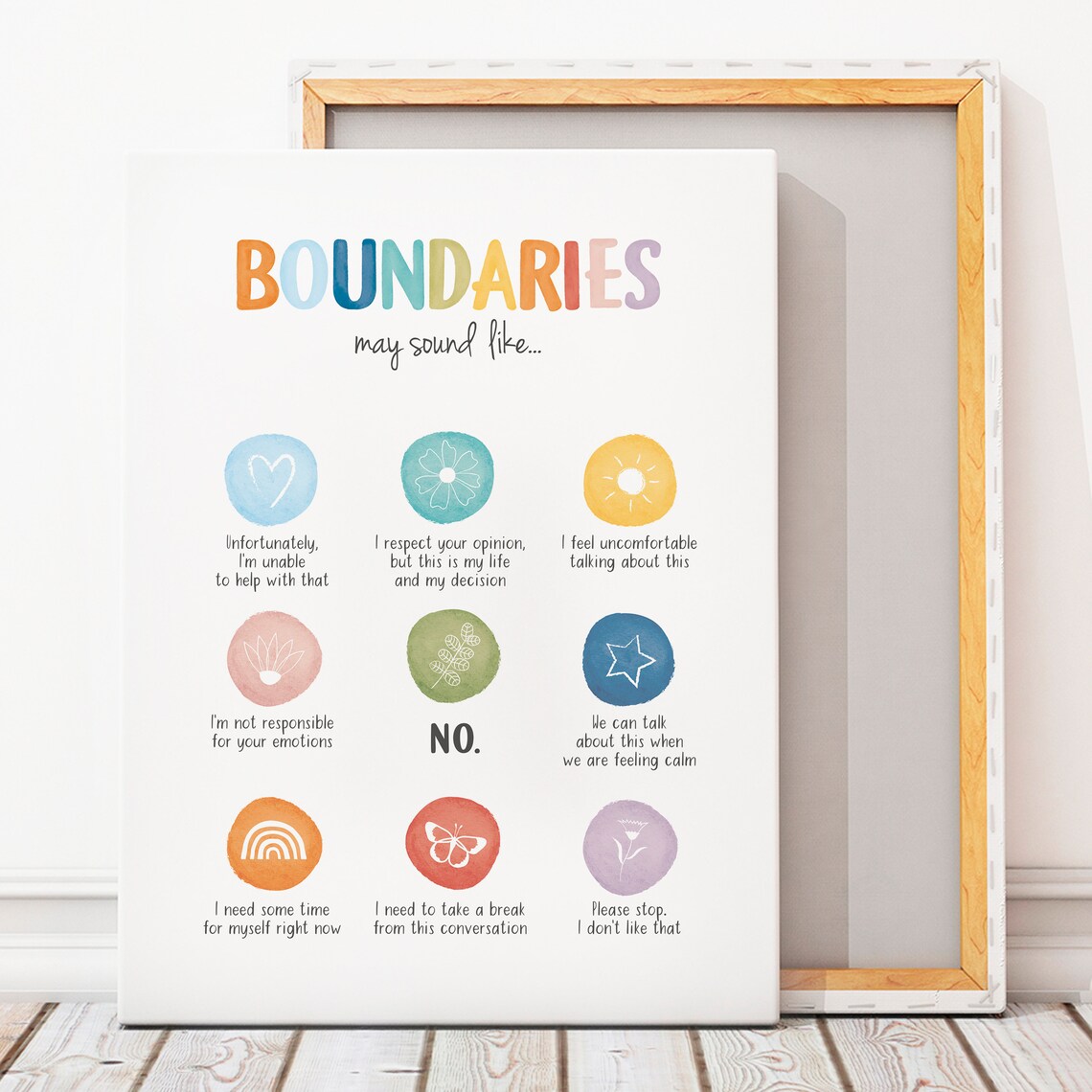 Setting Personal Boundaries Poster, Mental Health Decor - Image 6