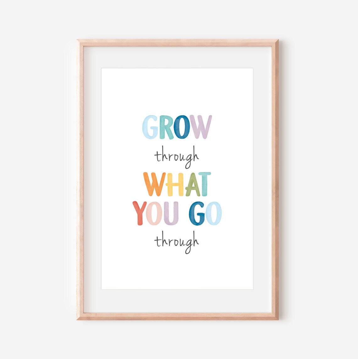 Grow Through What You Go Through Mental Health Poster - Image 2
