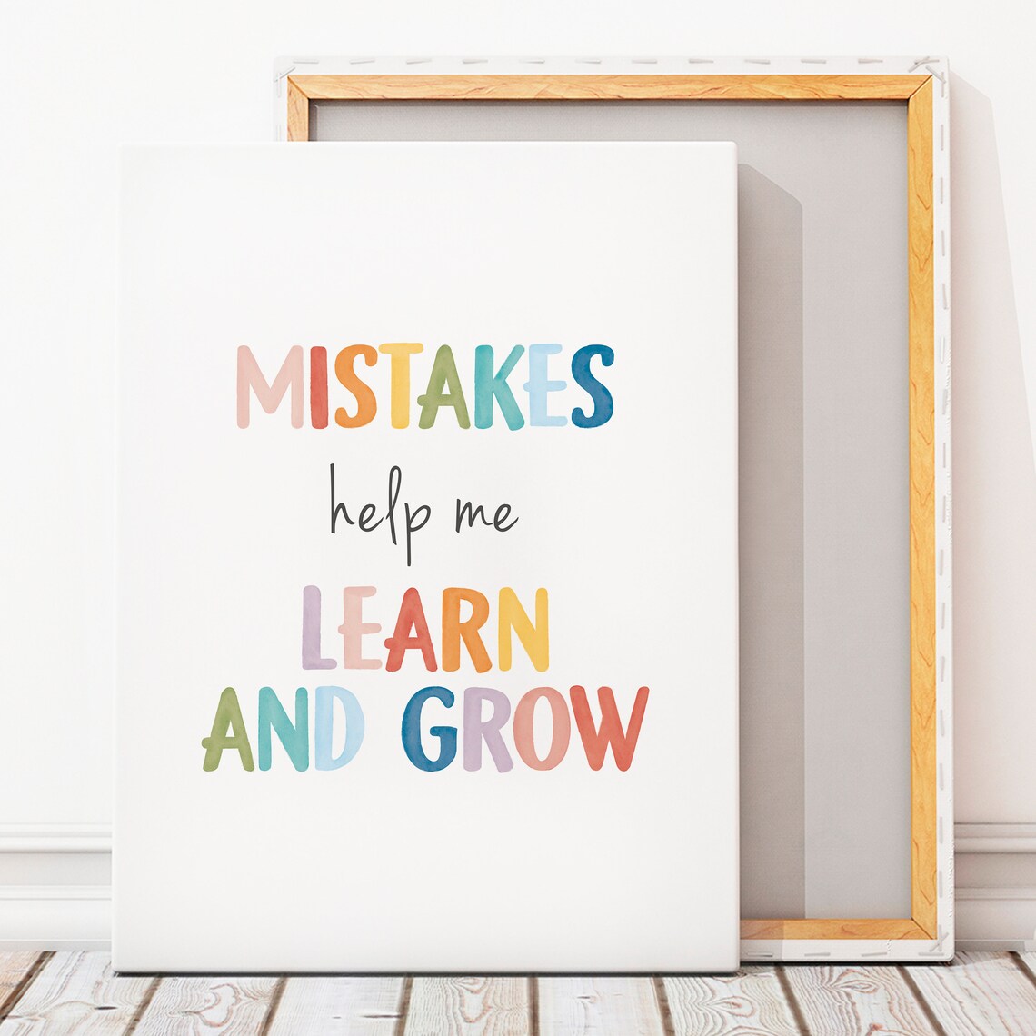 Mistakes Help Me Learn Poster, Growth Mindset Affirmations