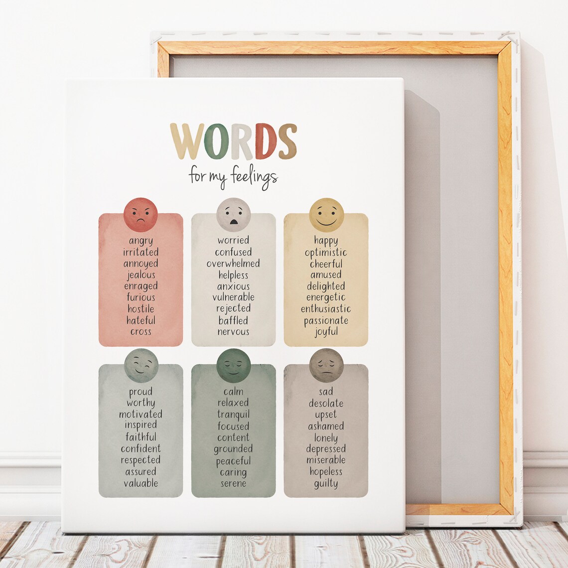 Words For My Feelings Poster, Emotional Regulation Chart - Image 7