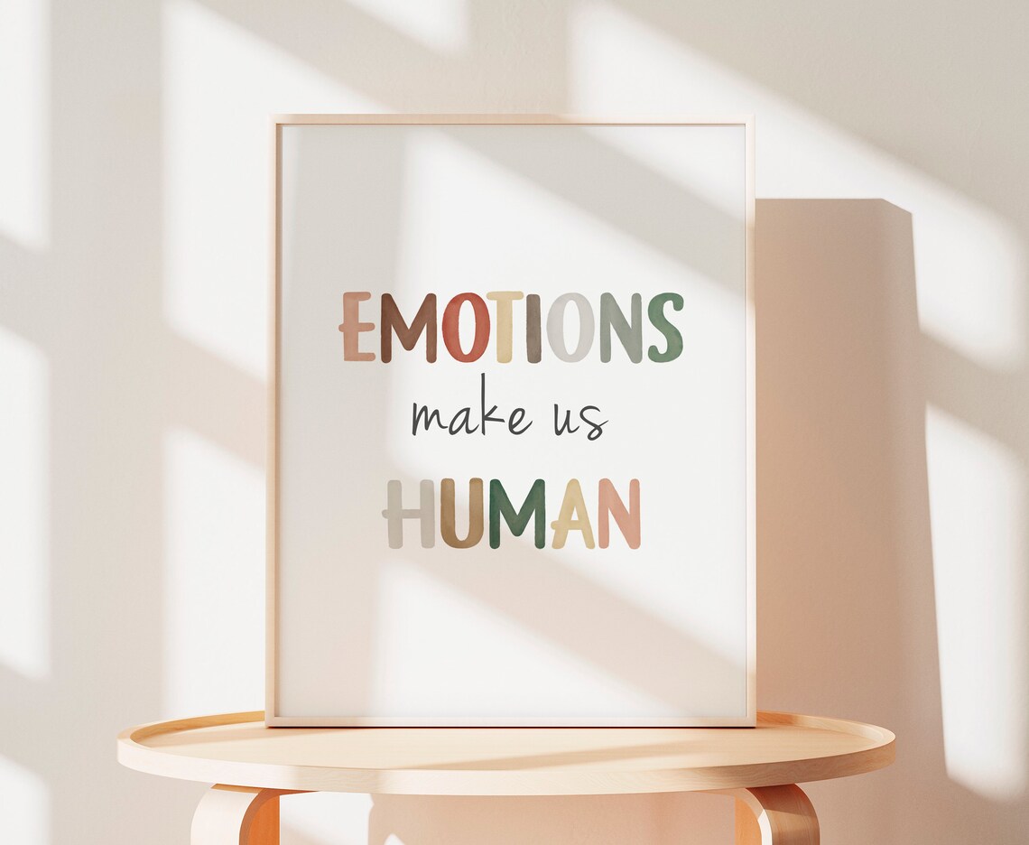Emotions Make Us Human Positive Affirmation Art Print - Image 3