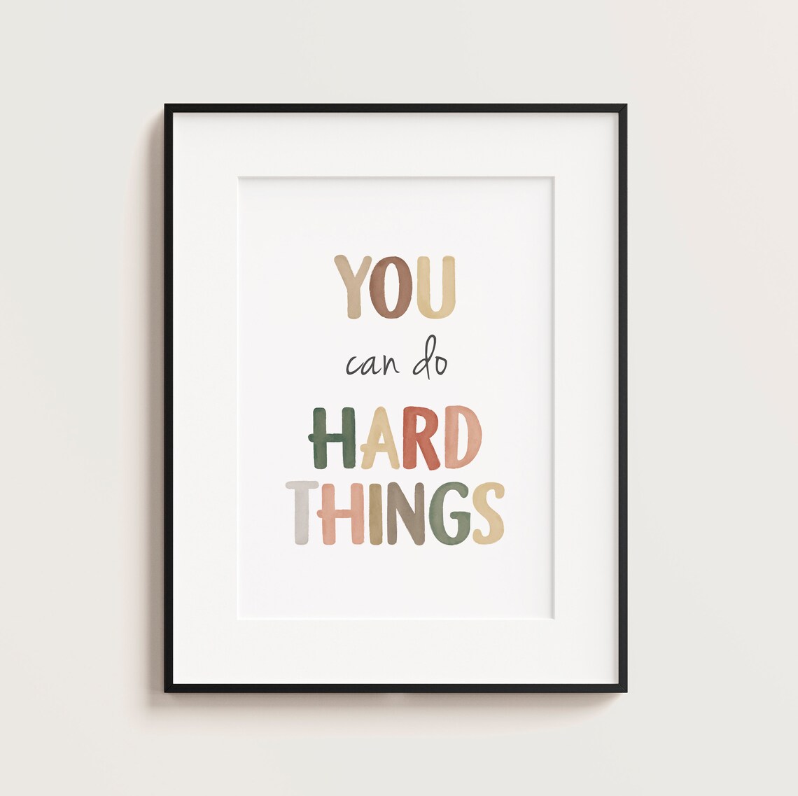 You Can Do Hard Things Affirmation Classroom Decor Art Print - Image 2