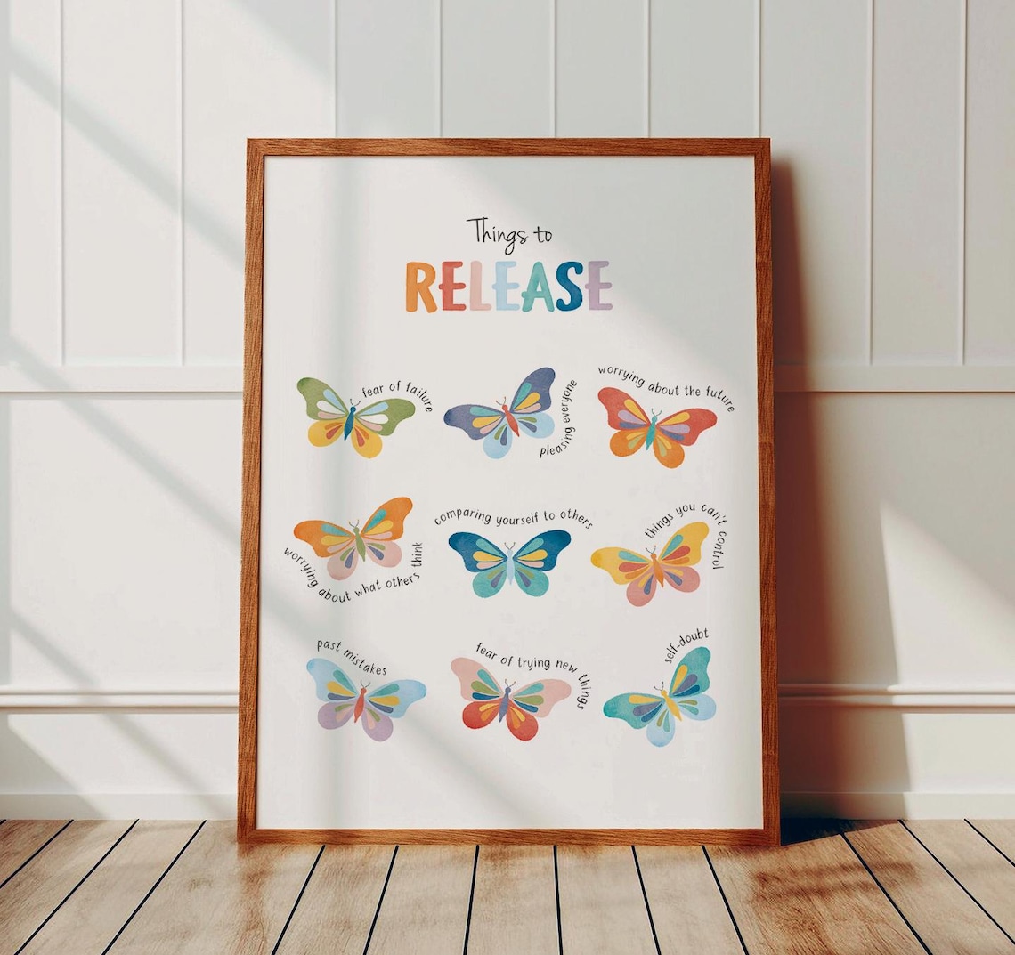 Things To Release Mental Health Therapy Office Poster - Image 2