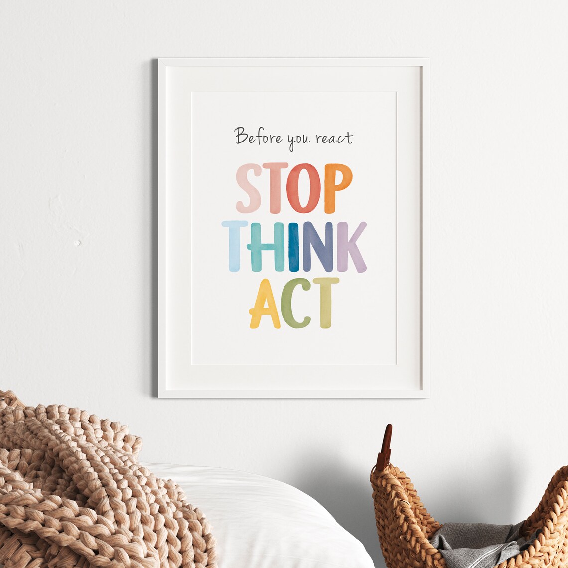Stop Technique Calming Corner Poster, Mental Health Art Print - Image 6
