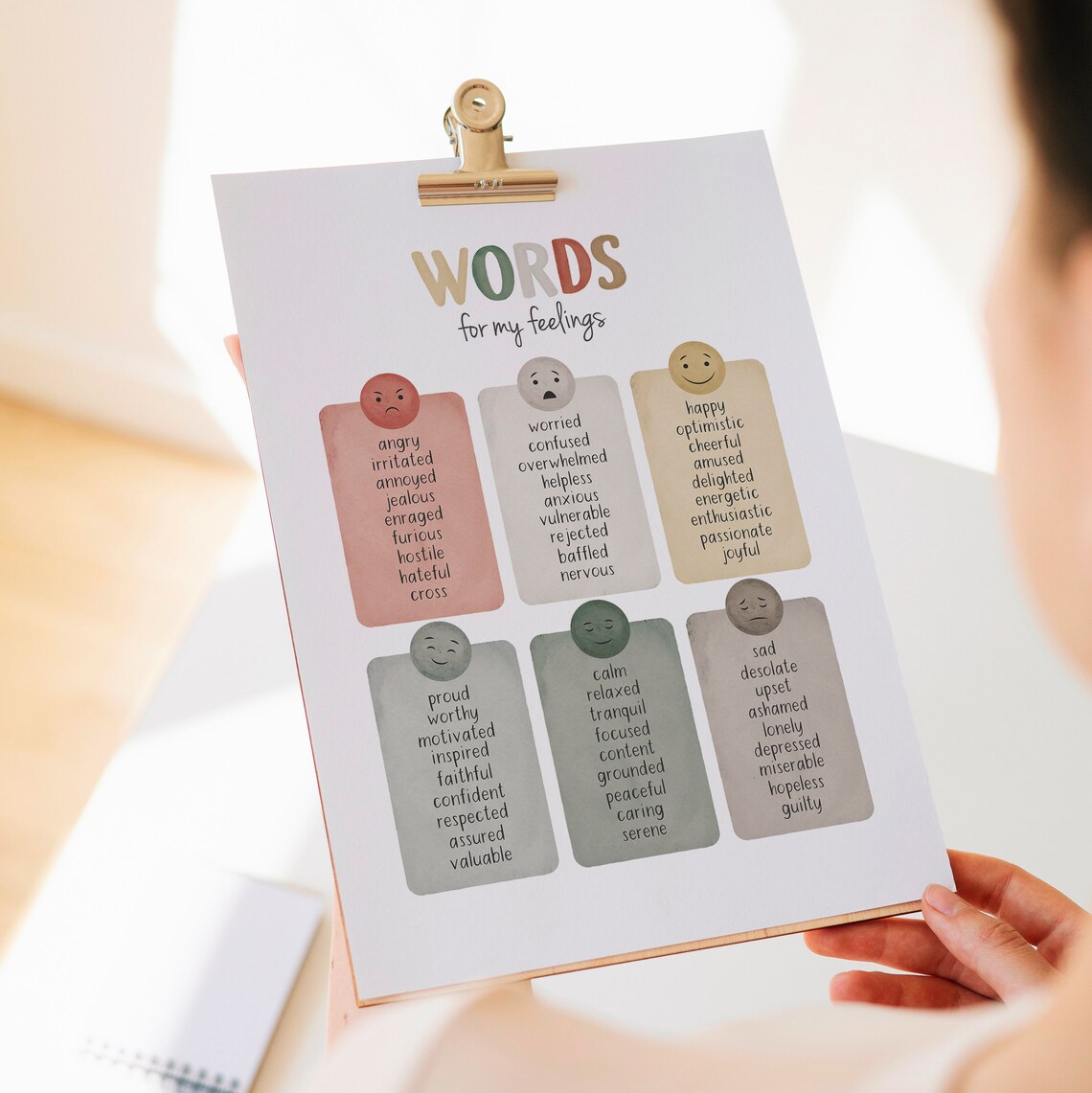 Words For My Feelings Poster, Emotional Regulation Chart - Image 5