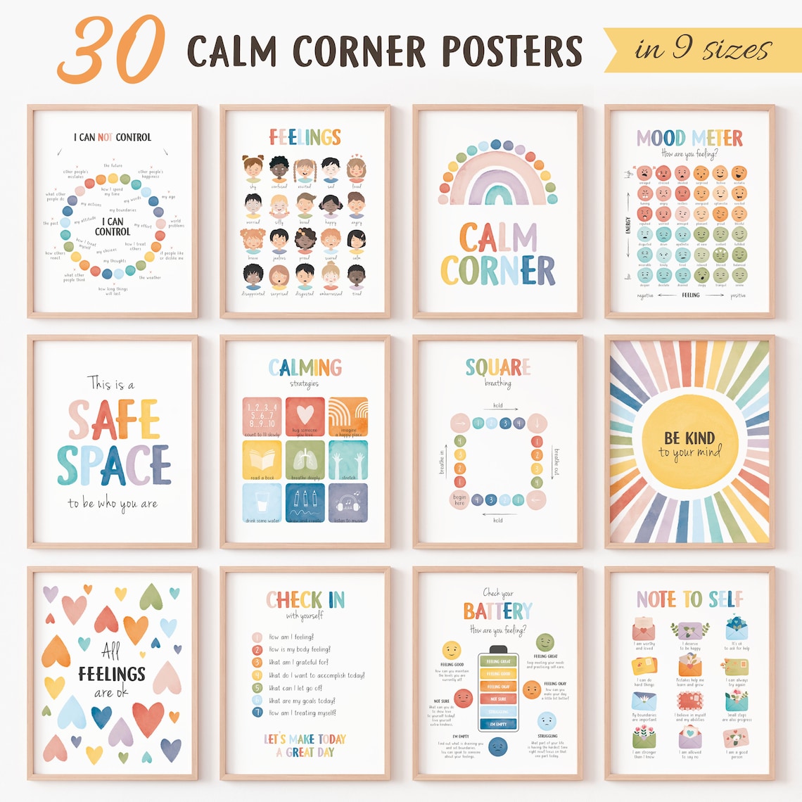 Calming Corner Posters, School Counseling Office Decor - Image 8