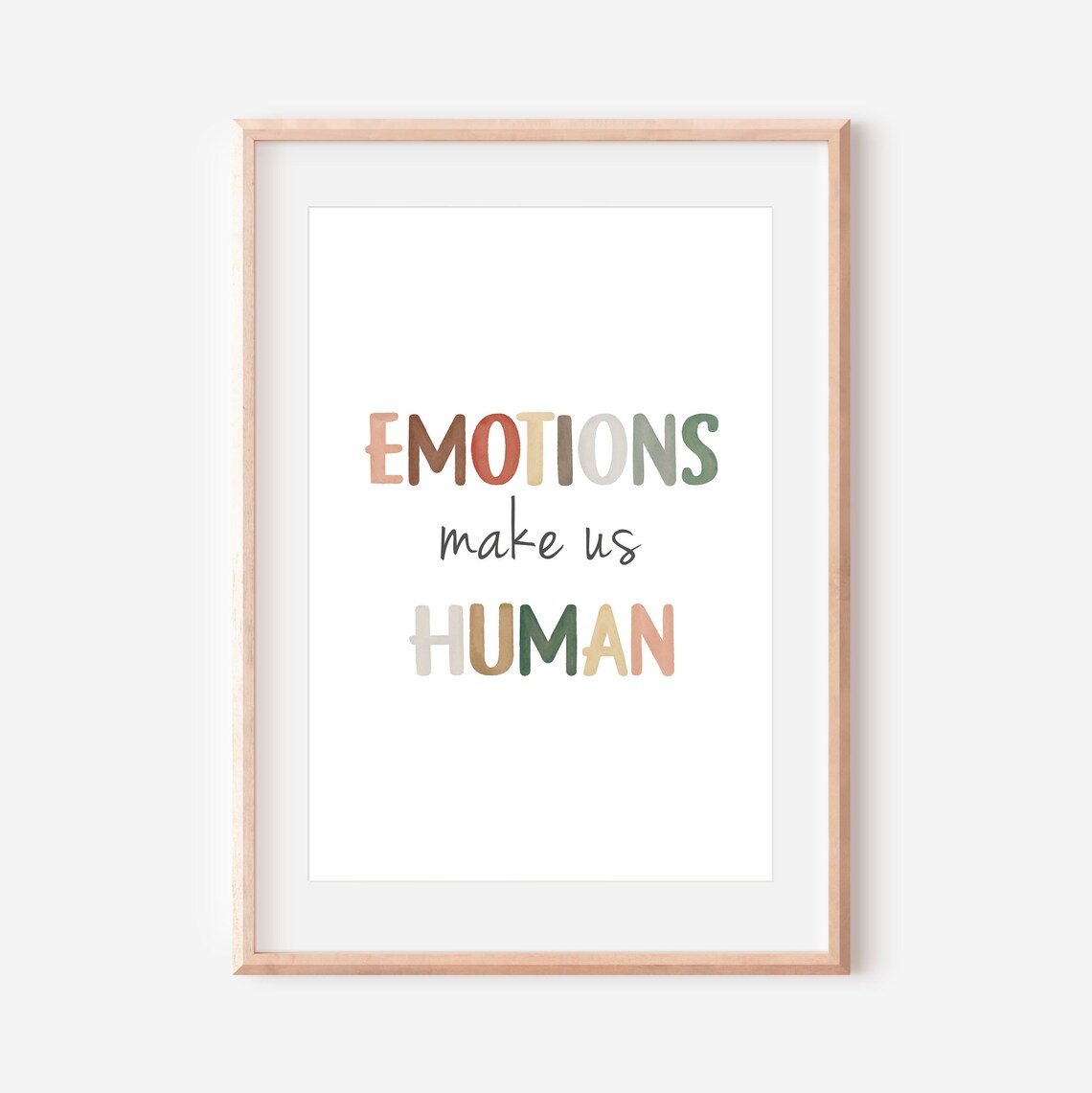 Emotions Make Us Human Positive Affirmation Art Print - Image 2
