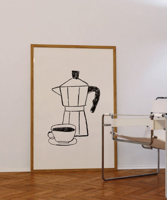 Coffee Wall Art Prints Coffee Bar Poster Coffee Retro Coffee Print Vintage Kitchen Decor Trendy Coffee Poster Kitchen Art Prints